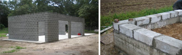 Обзор минусов и плюсов строительства коттеджа из бетонных блоков