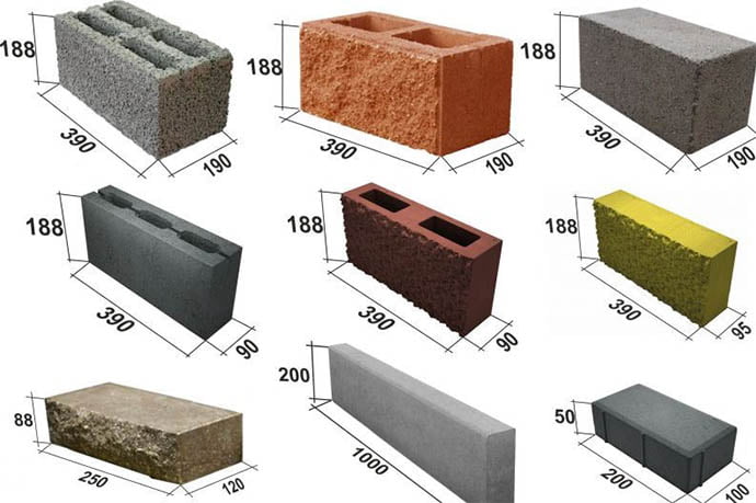 Вибропрессованные бетонные кирпичи
