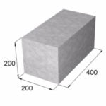 Блоки из бетона размером 40х20х20 см